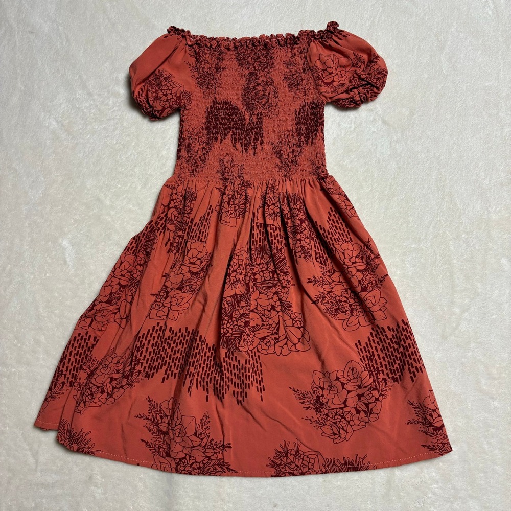 Kahulale'a Girls Dress Keiki Size 10 Ka Ua Moaniani Lehua O‎ Puna Floral Pink
